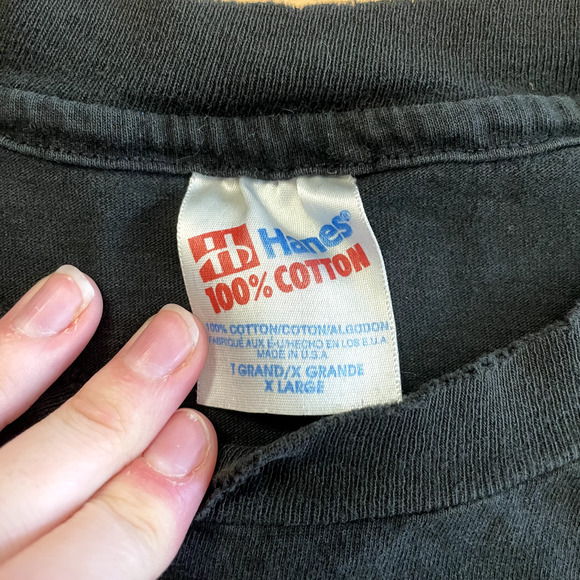 Vintage 90's Ted Nugent Guitar Music Black XL Short Sleeve VTG T-Shirt - Picture 7 of 13